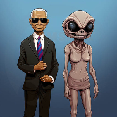 Alien Prez with Alien Wifey Portrait