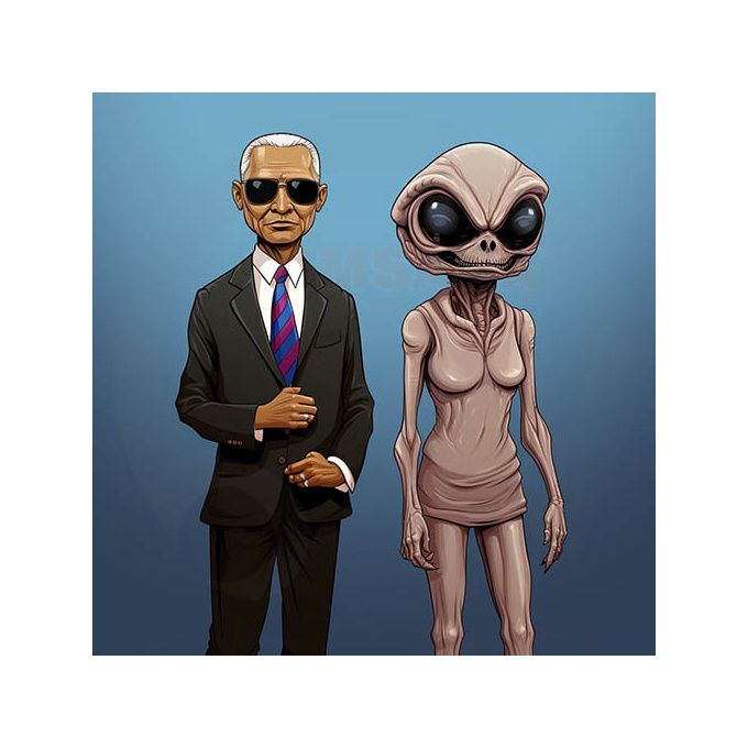 Alien Prez with Alien Wifey Portrait